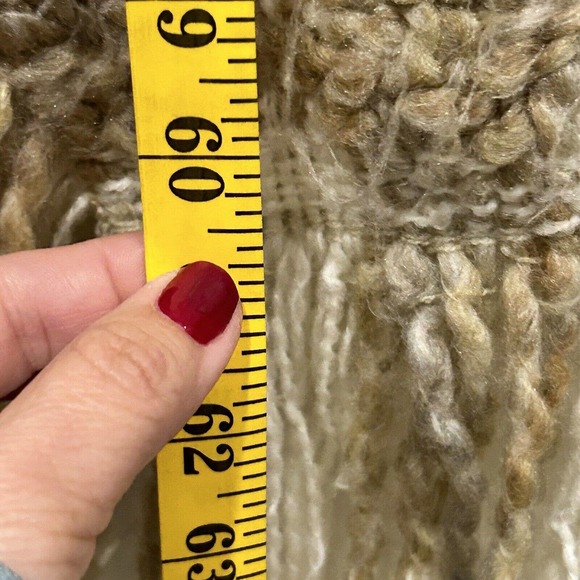 Kennebunk Weavers Throw Double Weave Gray Tans 40" W x 60" L (72” w/fringe) USA. - Picture 4 of 7